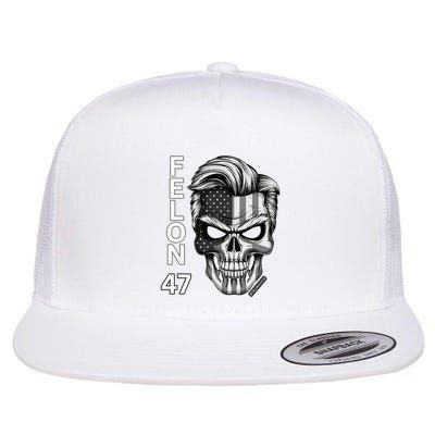 Felon 47 Trump 2024 Skull Convicted 34 Landslide Flatbill Hat