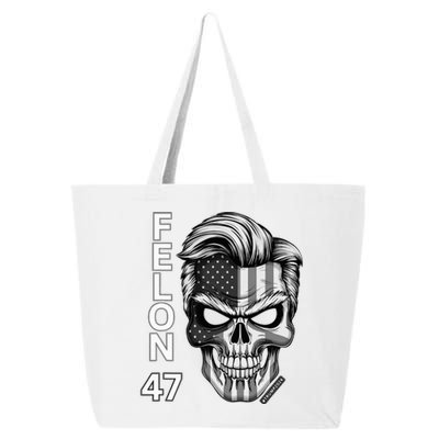 Felon 47 Trump 2024 Skull Convicted 34 Landslide 25L Jumbo Tote