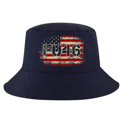 FU 46 Vintage Old American Flag Funny Biden Patriots FU46 Cool Comfort Performance Bucket Hat