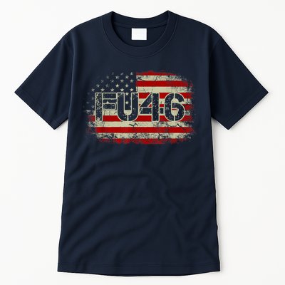 FU 46 Vintage Old American Flag Funny Biden Patriots FU46 Tall T-Shirt