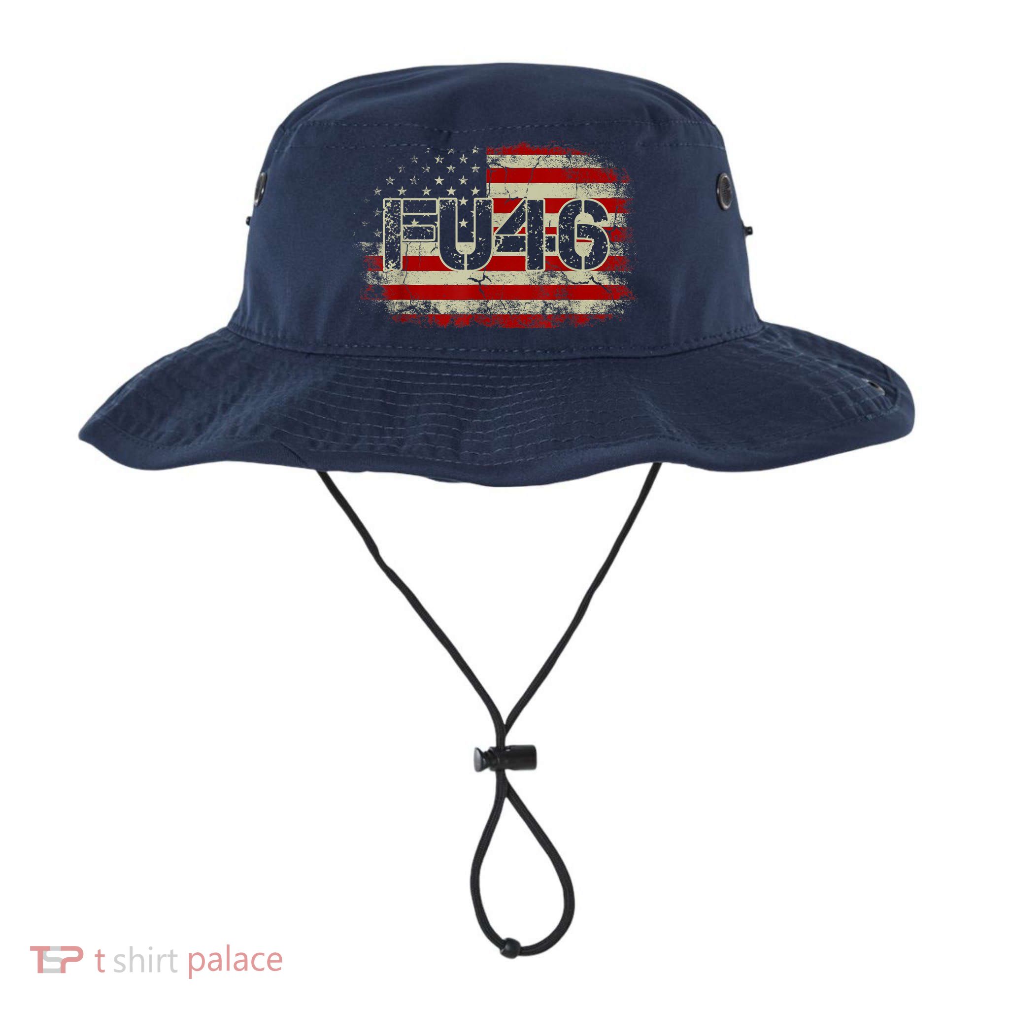 FU 46 Vintage Old American Flag Funny Biden Patriots FU46 Bucket Hat