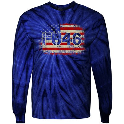 FU 46 Vintage Old American Flag Funny Biden Patriots FU46 Tie-Dye Long Sleeve Shirt