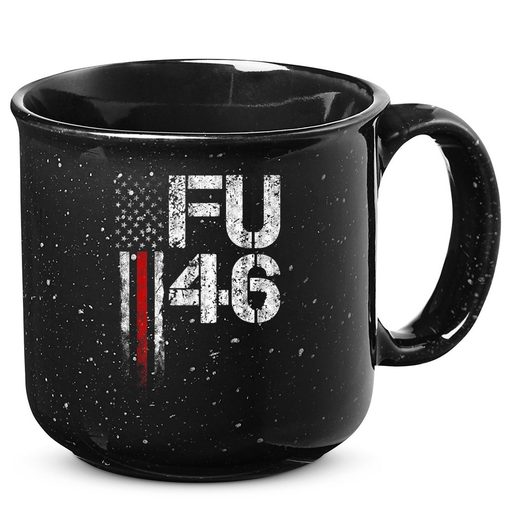 FU 46 Vintage Old American Flag Funny Biden Patriots FU46 15oz Campfire Ceramic Mug