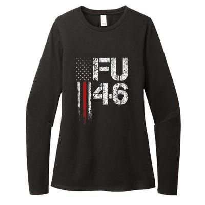 FU 46 Vintage Old American Flag Funny Biden Patriots FU46 Womens CVC Long Sleeve Shirt