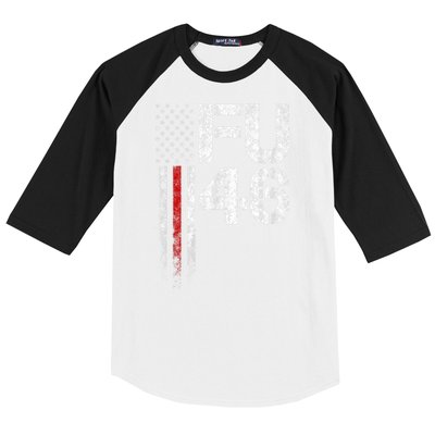 FU 46 Vintage Old American Flag Funny Biden Patriots FU46 Baseball Sleeve Shirt
