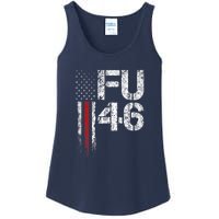 FU 46 Vintage Old American Flag Funny Biden Patriots FU46 Ladies Essential Tank