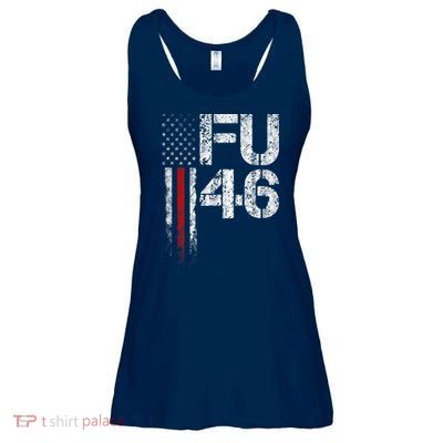 FU 46 Vintage Old American Flag Funny Biden Patriots FU46 Ladies Essential Flowy Tank