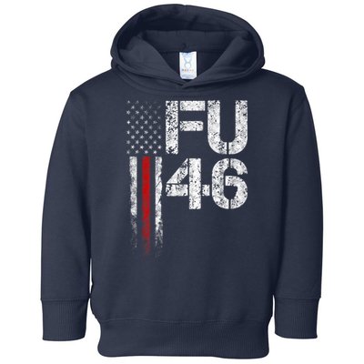 FU 46 Vintage Old American Flag Funny Biden Patriots FU46 Toddler Hoodie