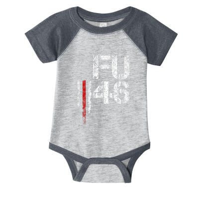 FU 46 Vintage Old American Flag Funny Biden Patriots FU46 Infant Baby Jersey Bodysuit