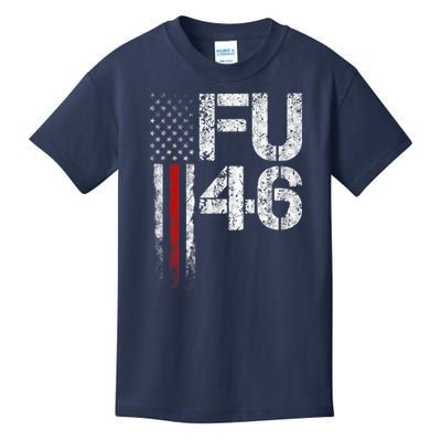 FU 46 Vintage Old American Flag Funny Biden Patriots FU46 Kids T-Shirt