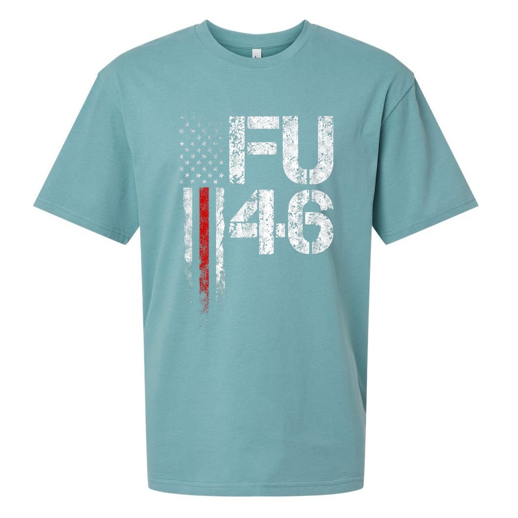 FU 46 Vintage Old American Flag Funny Biden Patriots FU46 Sueded Cloud Jersey T-Shirt