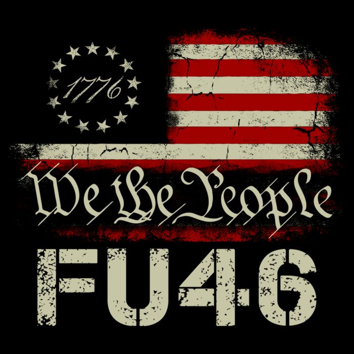 FU 46 Vintage 1776 American Flag Funny Biden Patriots FU46 Flatbill Hat