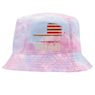 FU 46 Vintage 1776 American Flag Funny Biden Patriots FU46 Tie-Dyed Bucket Hat