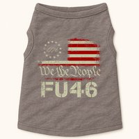 FU 46 Vintage 1776 American Flag Funny Biden Patriots FU46 Doggie Tank