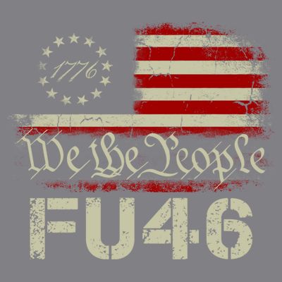 FU 46 Vintage 1776 American Flag Funny Biden Patriots FU46 T-Shirt