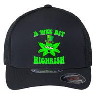 Funny 420 Weed Marijuana St Patricks Day A Wee Bit Highrish Flexfit Unipanel Trucker Cap