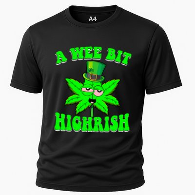Funny 420 Weed Marijuana St Patricks Day A Wee Bit Highrish Performance Shirt