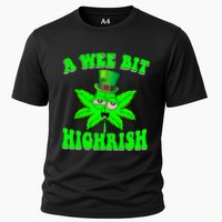 Funny 420 Weed Marijuana St Patricks Day A Wee Bit Highrish Performance Shirt