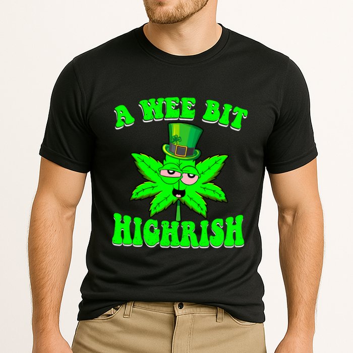 Funny 420 Weed Marijuana St Patricks Day A Wee Bit Highrish Performance Shirt
