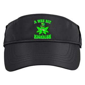 Funny 420 Weed Marijuana St Patricks Day A Wee Bit Highrish Adult Drive Performance Visor