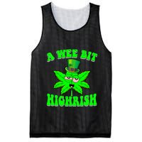 Funny 420 Weed Marijuana St Patricks Day A Wee Bit Highrish Mesh Reversible Basketball Jersey Tank