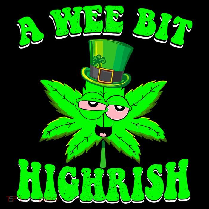 Funny 420 Weed Marijuana St Patricks Day A Wee Bit Highrish Mesh Reversible Basketball Jersey Tank