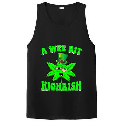 Funny 420 Weed Marijuana St Patricks Day A Wee Bit Highrish PosiCharge Competitor Tank
