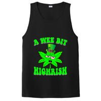 Funny 420 Weed Marijuana St Patricks Day A Wee Bit Highrish PosiCharge Competitor Tank