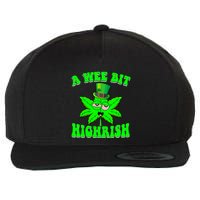 Funny 420 Weed Marijuana St Patricks Day A Wee Bit Highrish Wool Snapback Cap