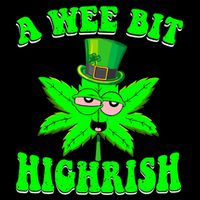 Funny 420 Weed Marijuana St Patricks Day A Wee Bit Highrish Wool Snapback Cap