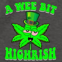 Funny 420 Weed Marijuana St Patricks Day A Wee Bit Highrish Vector Backpack