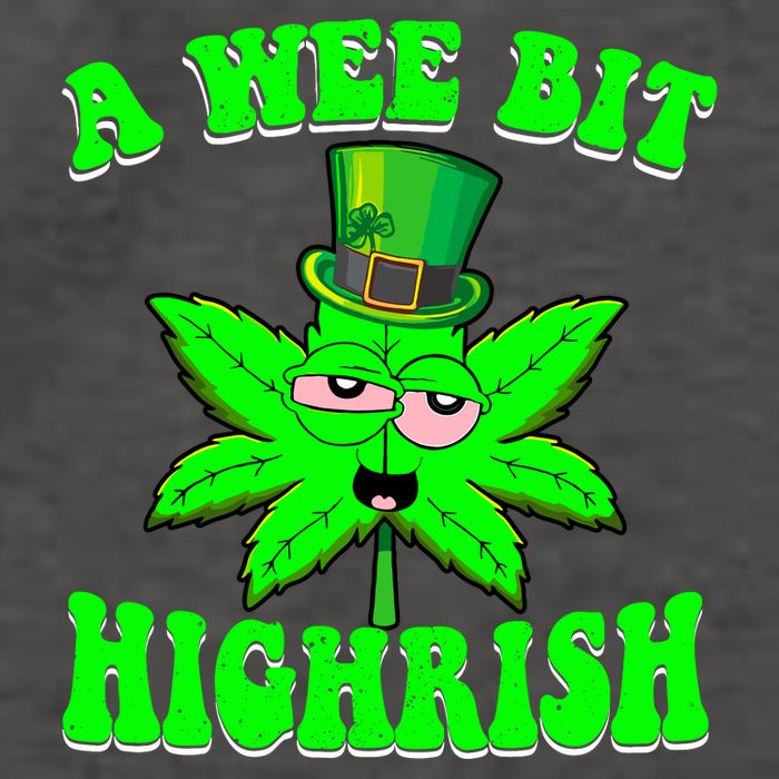 Funny 420 Weed Marijuana St Patricks Day A Wee Bit Highrish Vector Backpack