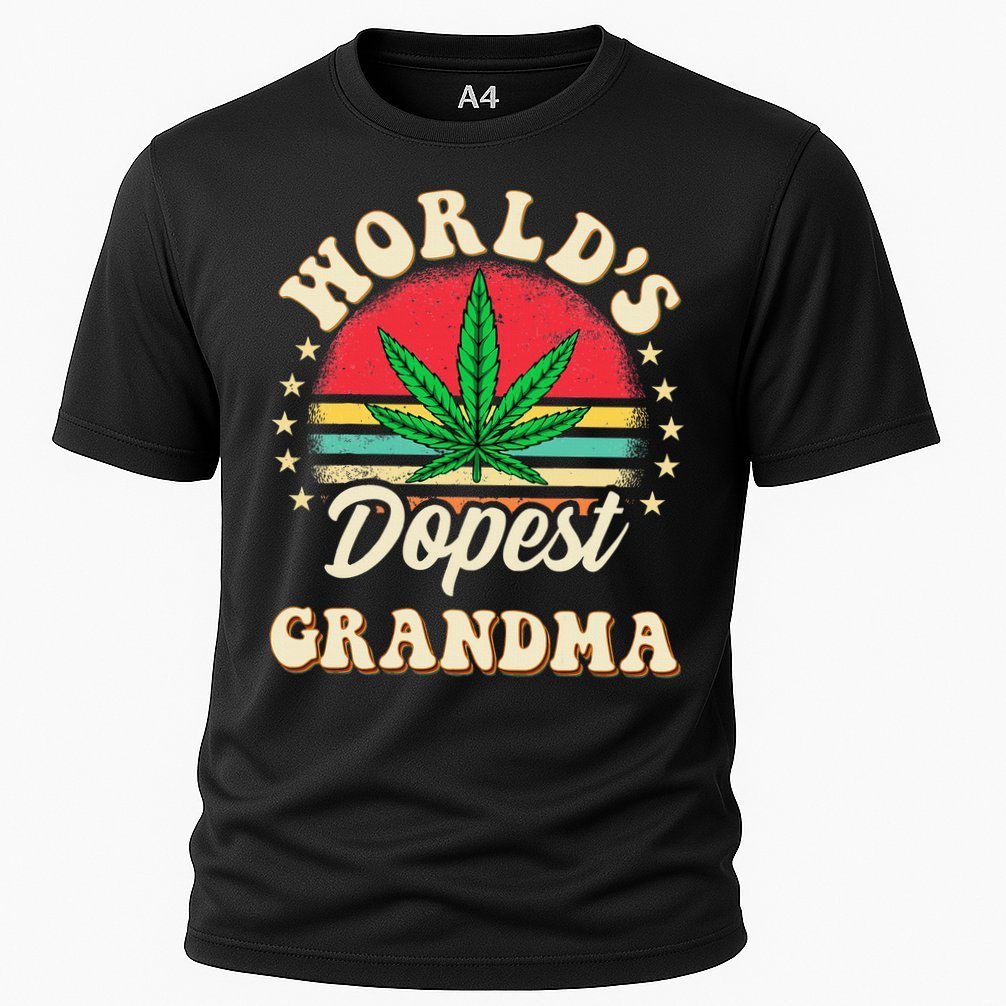 Funny 420 Weed Pot Vintage Matching Worlds Dopest Grandma Performance Shirt