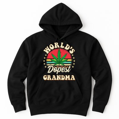 Funny 420 Weed Pot Vintage Matching Worlds Dopest Grandma Hoodie