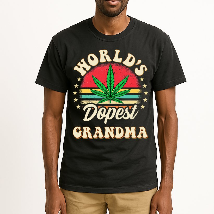 Funny 420 Weed Pot Vintage Matching Worlds Dopest Grandma Tall T-Shirt