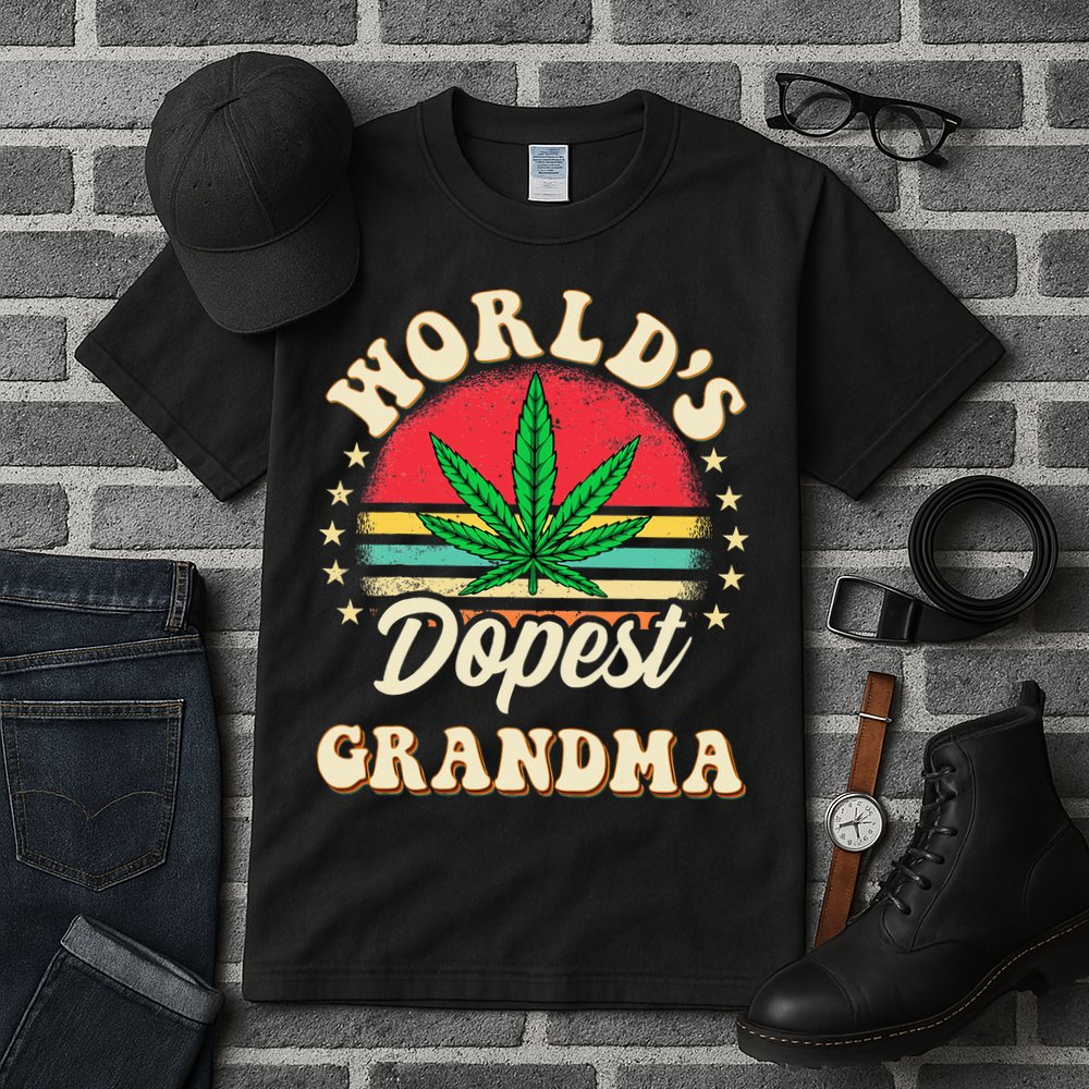 Funny 420 Weed Pot Vintage Matching Worlds Dopest Grandma Tall T-Shirt