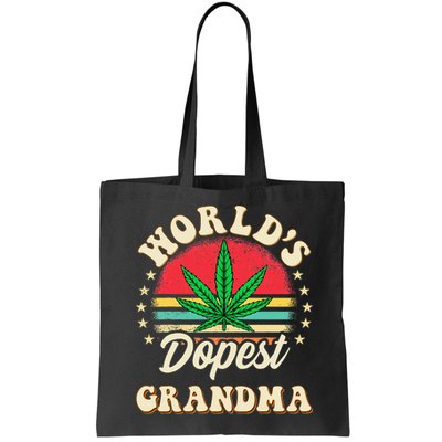 Funny 420 Weed Pot Vintage Matching Worlds Dopest Grandma Bag