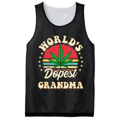 Funny 420 Weed Pot Vintage Matching Worlds Dopest Grandma Mesh Reversible Basketball Jersey Tank