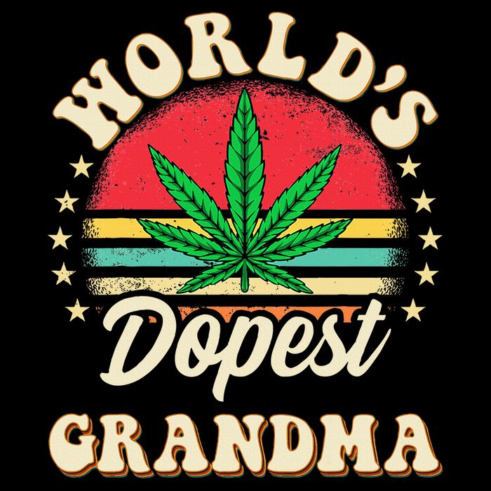 Funny 420 Weed Pot Vintage Matching Worlds Dopest Grandma Poster