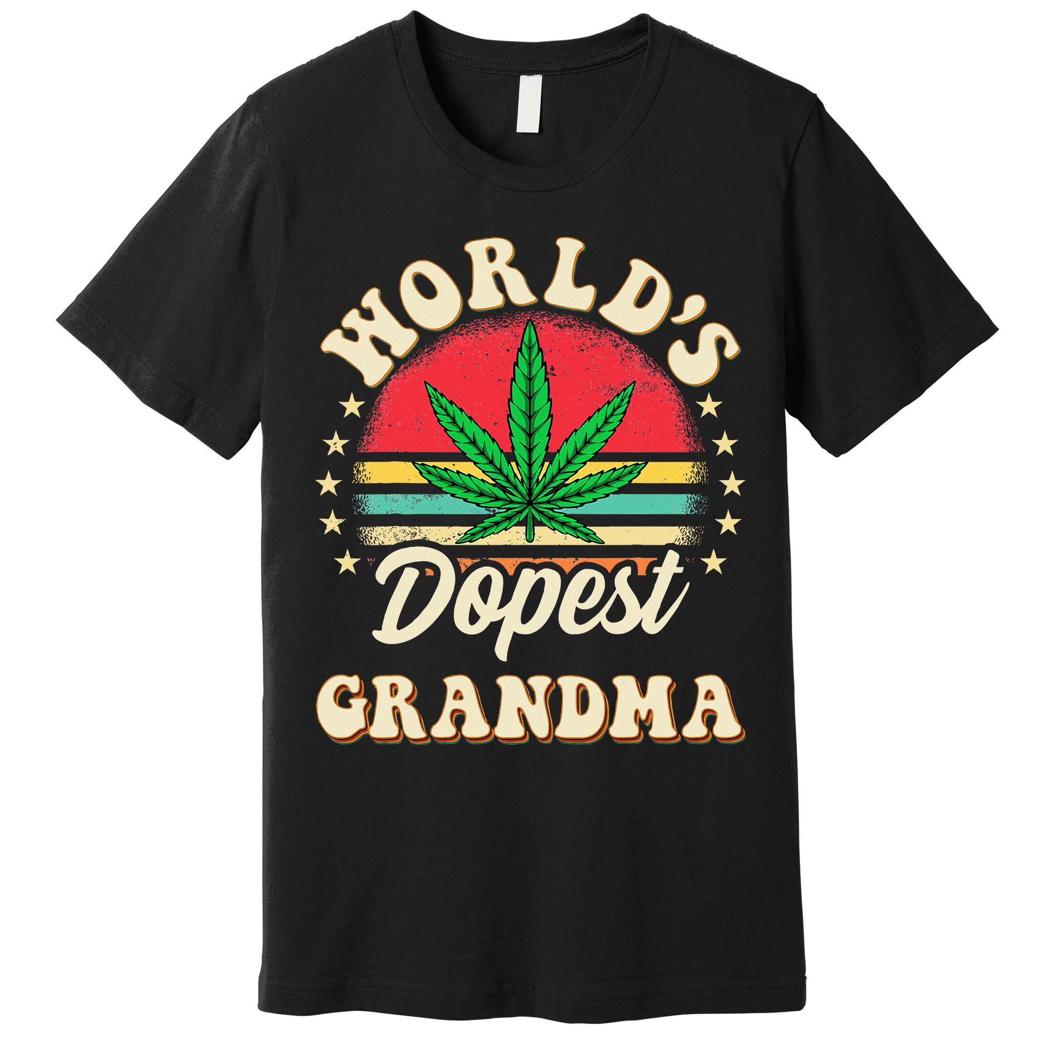 Funny 420 Weed Pot Vintage Matching Worlds Dopest Grandma Premium T-Shirt