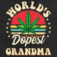 Funny 420 Weed Pot Vintage Matching Worlds Dopest Grandma Hat
