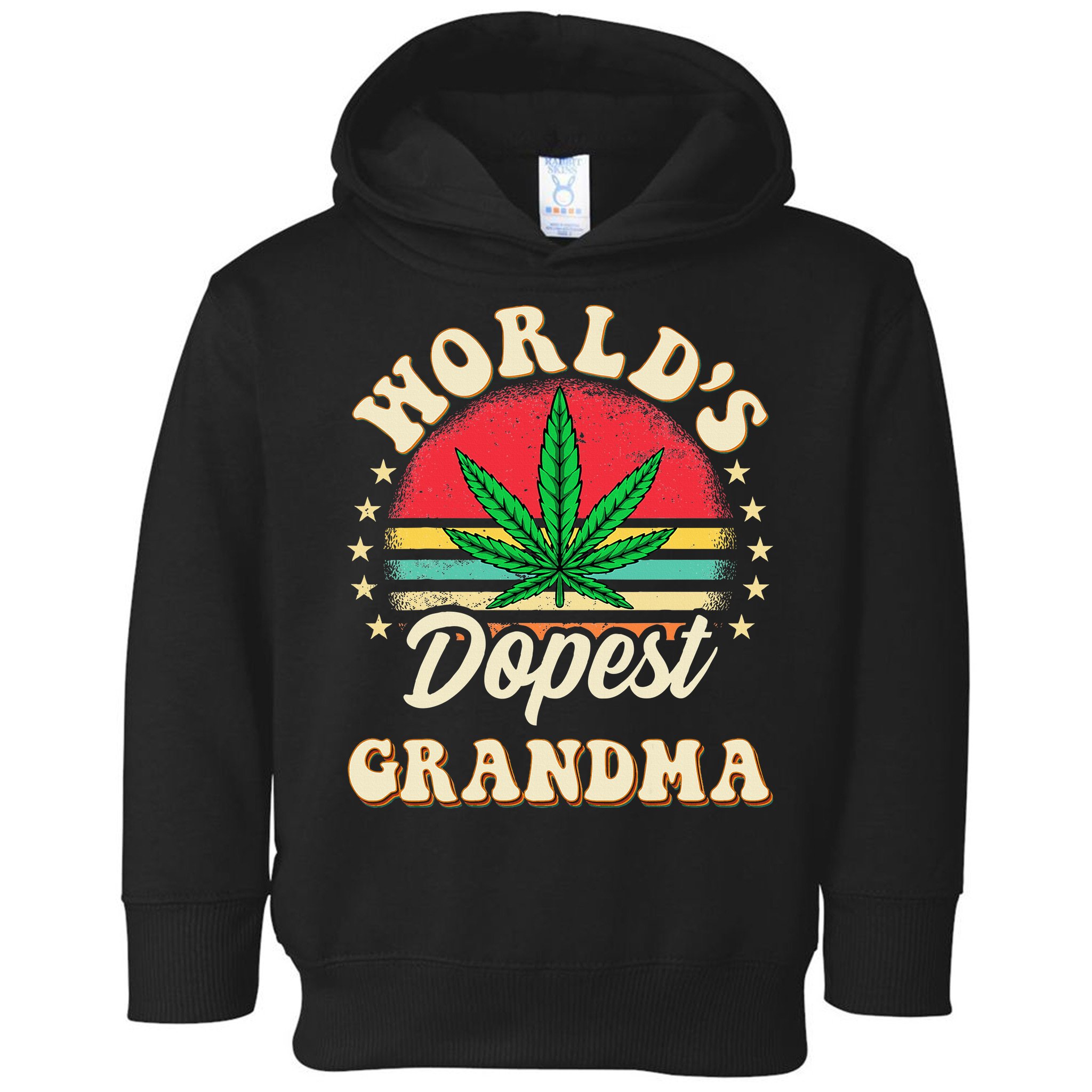 Funny 420 Weed Pot Vintage Matching Worlds Dopest Grandma Toddler Hoodie