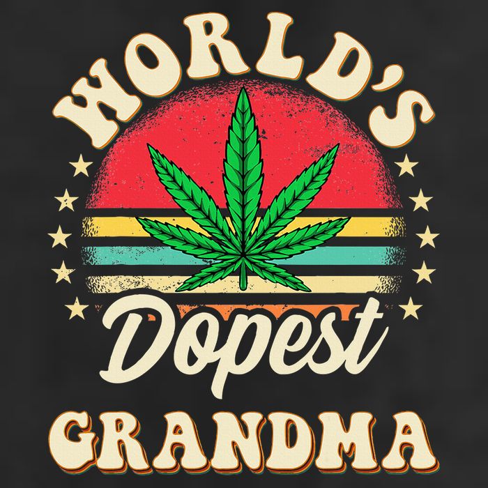 Funny 420 Weed Pot Vintage Matching Worlds Dopest Grandma Golf Towel