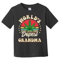 Funny 420 Weed Pot Vintage Matching Worlds Dopest Grandma Toddler T-Shirt