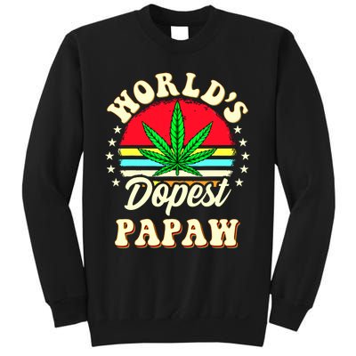 Funny 420 Weed Pot Vintage Matching Worlds Dopest Papaw Sweatshirt