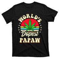 Funny 420 Weed Pot Vintage Matching Worlds Dopest Papaw T-Shirt