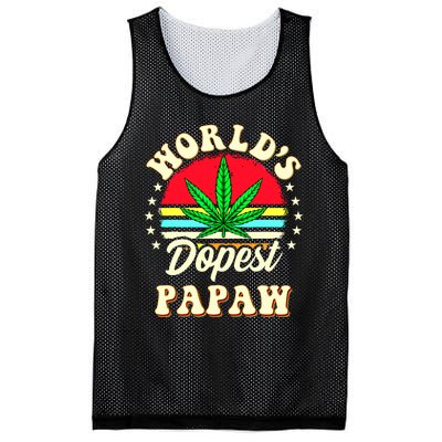 Funny 420 Weed Pot Vintage Matching Worlds Dopest Papaw Mesh Reversible Basketball Jersey Tank