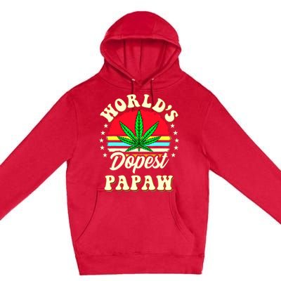 Funny 420 Weed Pot Vintage Matching Worlds Dopest Papaw Premium Pullover Hoodie