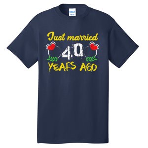 Funny 40th Wedding Anniversary Just Married 40 Years Ago Tall T-Shirt