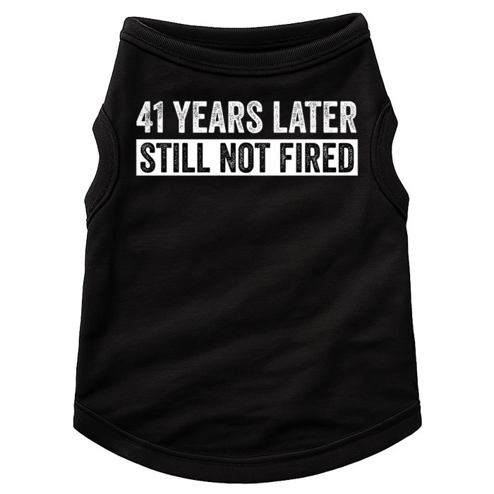 Funny 41 Years Of Work Employee - 41 Years Work Anniversary Doggie Tank
